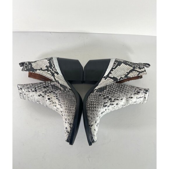 Jeffrey Campbell Cromwell Western Cowboy Snake Print Leather Boots - Picture 7 of 13